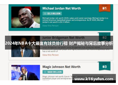 2024年NBA十大最富有球员排行榜 财产揭秘与背后故事分析